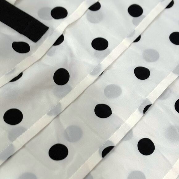 Reiss Long Sleeve Mini Dress - White with Black Polka Dots - Size 6 - Picture 13 of 16